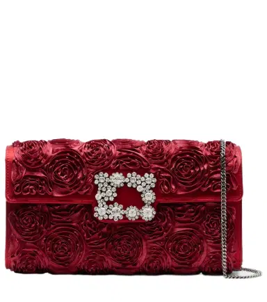 Roger Vivier Rose Vivier embellished satin clutch | Thumbnail 1
