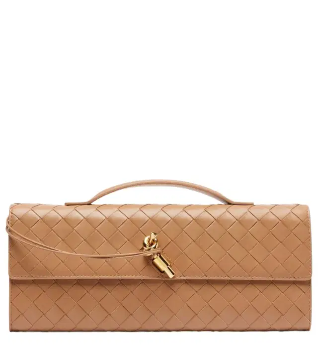 Bottega Veneta Andiamo Intrecciato leather clutch