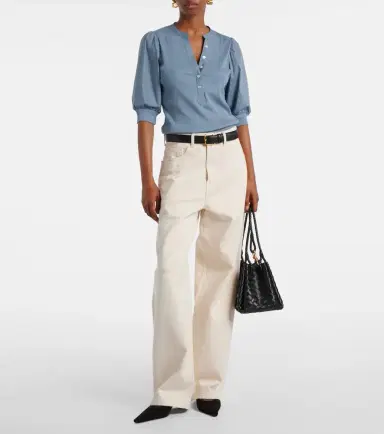 Veronica Beard Coralee cotton-blend blouse | Thumbnail 2 Veronica Beard Coralee cotton-blend blouse | Thumbnail 2
