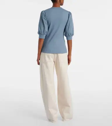 Veronica Beard Coralee cotton-blend blouse | Thumbnail 4 Veronica Beard Coralee cotton-blend blouse | Thumbnail 4
