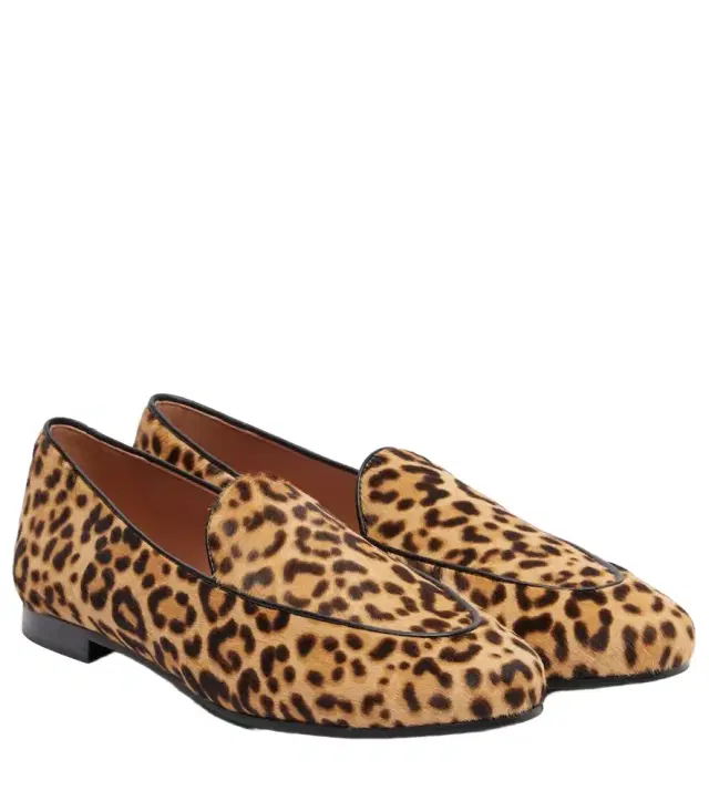 Aquazzura Guanto leopard-print calf hair loafers