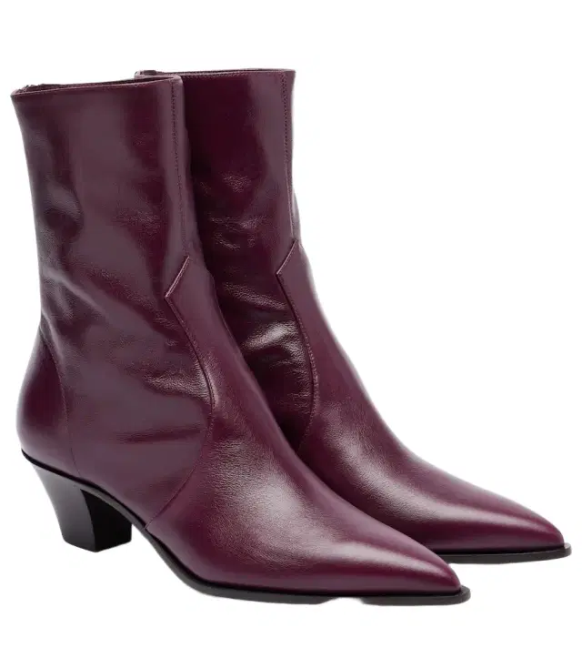 Aquazzura Brunswick 45 leather ankle boots
