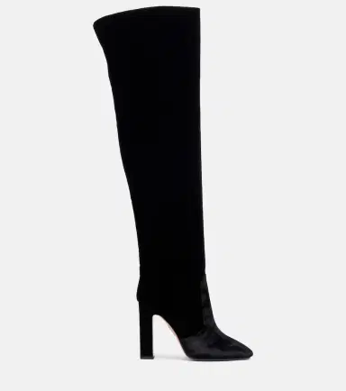 Aquazzura Joplin 105 velvet over-the-knee boots | Thumbnail 2