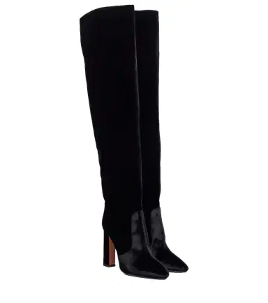 Aquazzura Joplin 105 velvet over-the-knee boots | Thumbnail 1