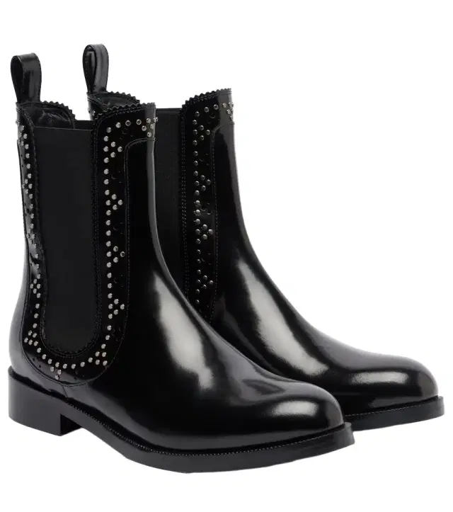 Aquazzura Skye embellished leather Chelsea boots