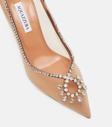 Aquazzura Seduction 85 embellished mesh pumps | Thumbnail 2