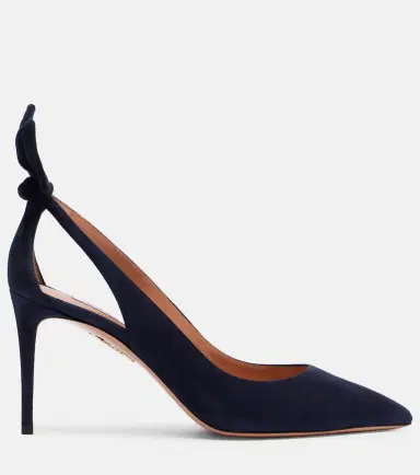 Aquazzura Bow Tie 85 suede pumps | Thumbnail 2 Aquazzura Bow Tie 85 suede pumps | Thumbnail 2