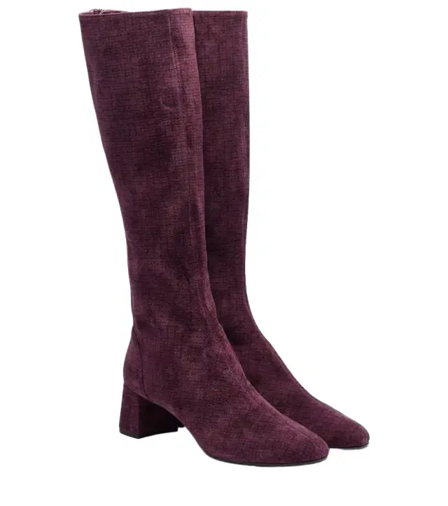 Aquazzura Saint Honoré 50 suede knee-high boots