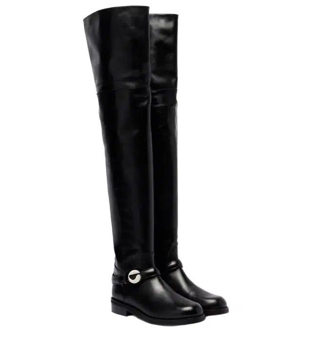 Coperni Logo leather over-the-knee boots