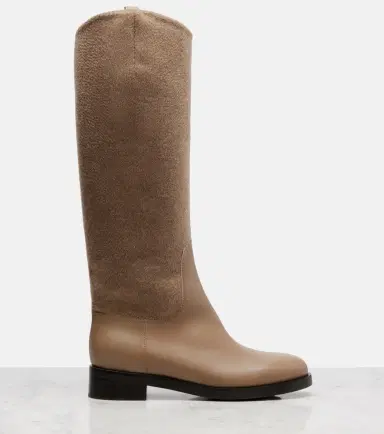 Max Mara Cashmere and leather knee-high boots | Thumbnail 3 Max Mara Cashmere and leather knee-high boots | Thumbnail 3