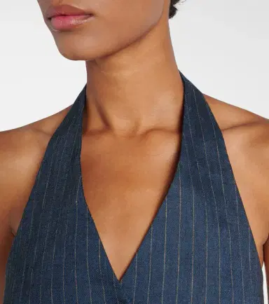 Veronica Beard Arabella pinstripe linen-blend vest | Thumbnail 5 Veronica Beard Arabella pinstripe linen-blend vest | Thumbnail 5