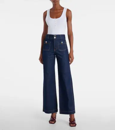 Veronica Beard Taylor wide-leg jeans | Thumbnail 6