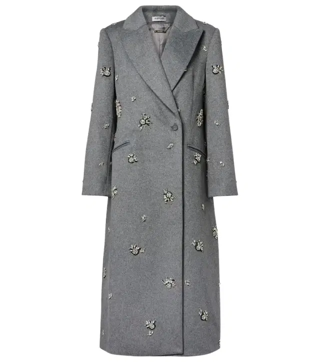 Simkhai Gianni embellished wool-blend coat