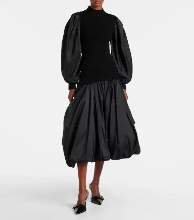 Simkhai Jackie taffeta-trimmed knitted top | Thumbnail 2