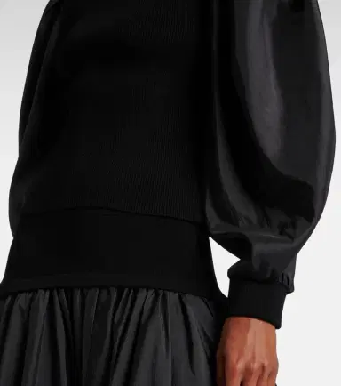 Simkhai Jackie taffeta-trimmed knitted top | Thumbnail 3