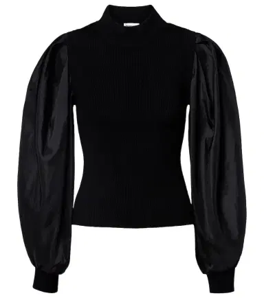 Simkhai Jackie taffeta-trimmed knitted top | Thumbnail 1