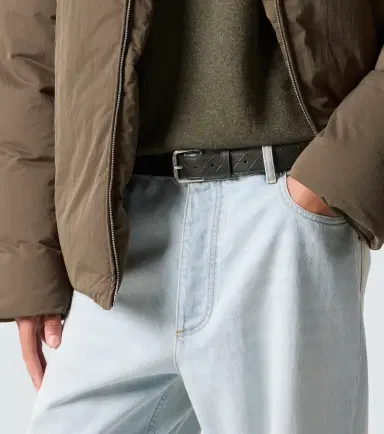 Bottega Veneta Intrecciato embossed leather belt | Thumbnail 4