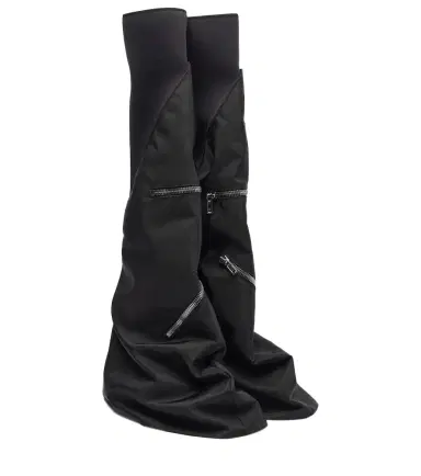 Rick Owens Zipper-detail over-the-knee boots | Thumbnail 1