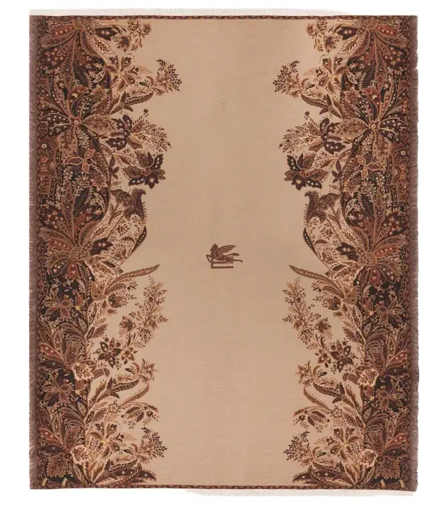 Etro Clergy Pegaso floral wool throw