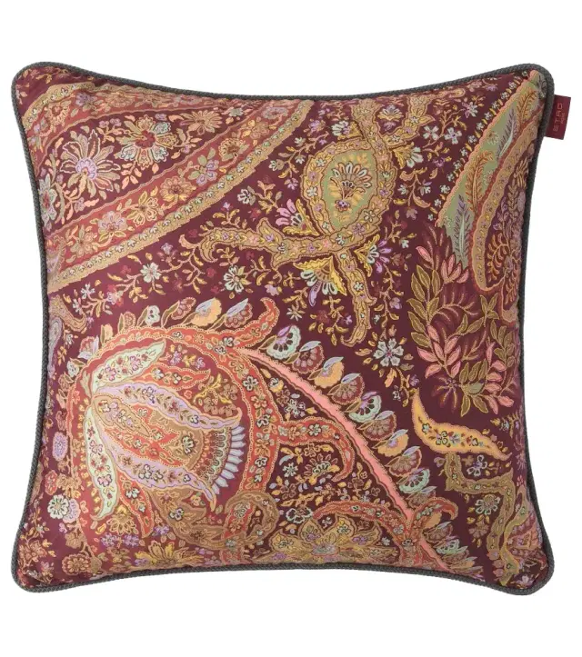 Etro Maranta floral cotton cushion