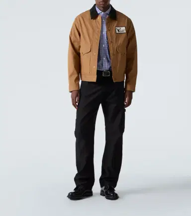 Junya Watanabe Leather-trimmed straight jeans | Thumbnail 2 Junya Watanabe Leather-trimmed straight jeans | Thumbnail 2