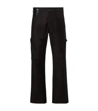Junya Watanabe Leather-trimmed straight jeans | Thumbnail 1 Junya Watanabe Leather-trimmed straight jeans | Thumbnail 1