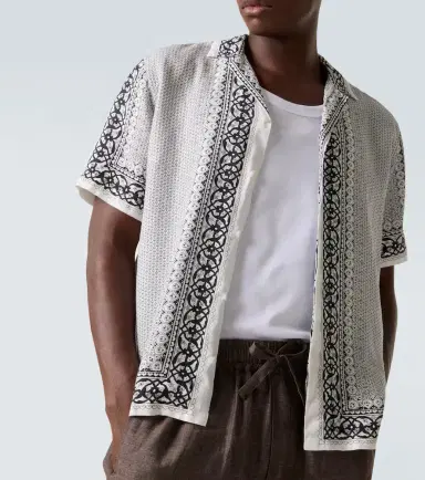 Orlebar Brown Maitan printed linen bowling shirt | Thumbnail 3 Orlebar Brown Maitan printed linen bowling shirt | Thumbnail 3