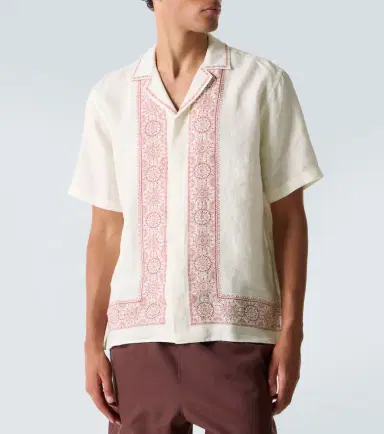 Orlebar Brown Maitan printed linen bowling shirt | Thumbnail 5 Orlebar Brown Maitan printed linen bowling shirt | Thumbnail 5