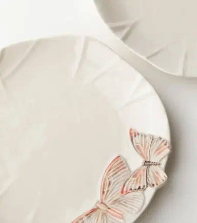 Bordallo Pinheiro Set of 4 ceramic dinner plates by Claudia Schiffer | Thumbnail 2