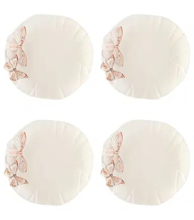 Bordallo Pinheiro Set of 4 ceramic dinner plates by Claudia Schiffer | Thumbnail 1