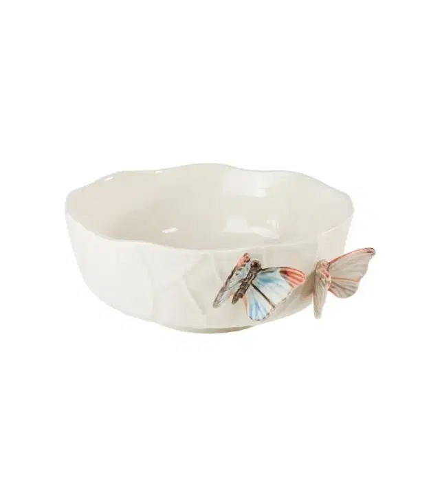 Bordallo Pinheiro Cloudy Butterflies salad bowl by Claudia Schiffer
