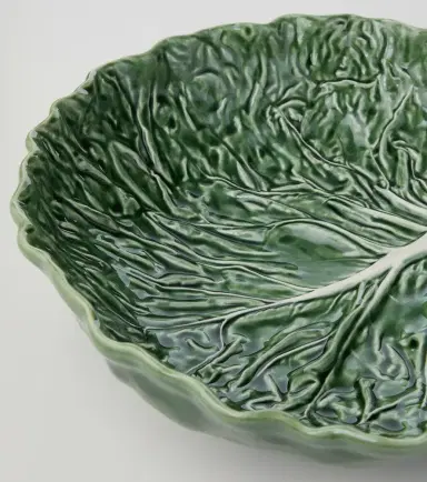 Bordallo Pinheiro Cabbage earthenware salad bowl | Thumbnail 2