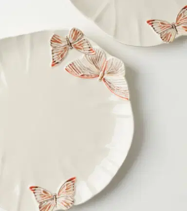 Bordallo Pinheiro Set of 2 ceramic charger plates by Claudia Schiffer | Thumbnail 2
