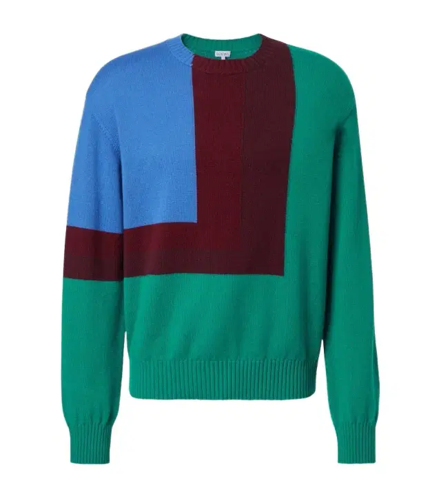 Loewe Albers colorblocked intarsia wool sweater