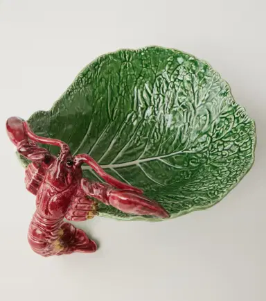 Bordallo Pinheiro Cabbage With Lobsters salad bowl | Thumbnail 2