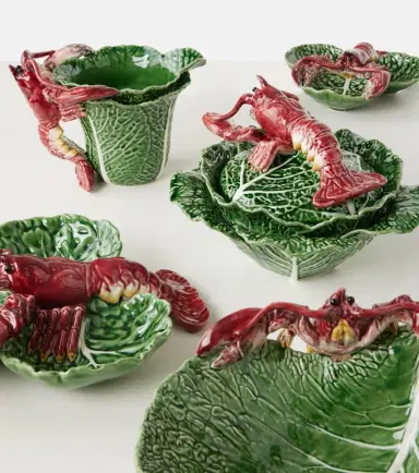 Bordallo Pinheiro Cabbage With Lobsters salad bowl | Thumbnail 5
