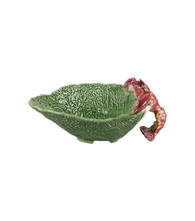 Bordallo Pinheiro Cabbage With Lobsters salad bowl