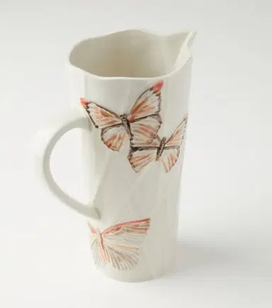 Bordallo Pinheiro Cloudy Butterflies pitcher by Claudia Schiffer | Thumbnail 3
