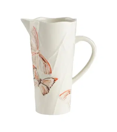 Bordallo Pinheiro Cloudy Butterflies pitcher by Claudia Schiffer | Thumbnail 1