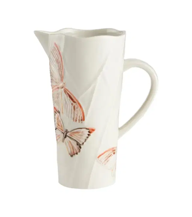 Bordallo Pinheiro Cloudy Butterflies pitcher by Claudia Schiffer