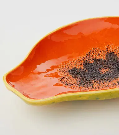 Bordallo Pinheiro Tropical Fruits Papaya earthenware platter | Thumbnail 4