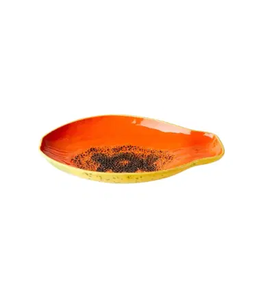 Bordallo Pinheiro Tropical Fruits Papaya earthenware platter | Thumbnail 1