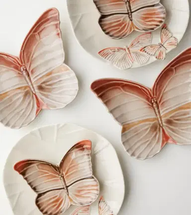 Bordallo Pinheiro Set of 4 ceramic bread plates by Claudia Schiffer | Thumbnail 2