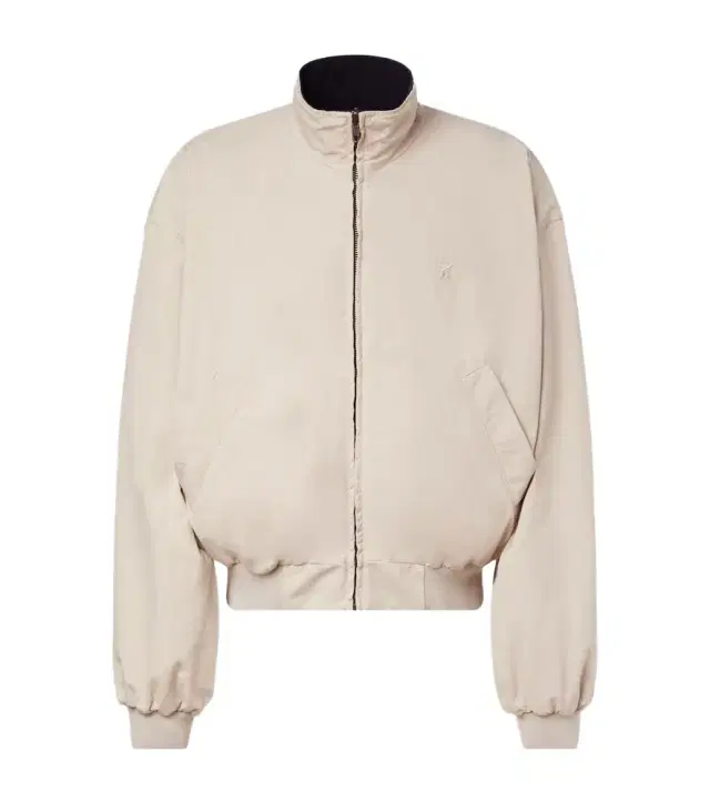 Reversible cotton-blend blouson jacket