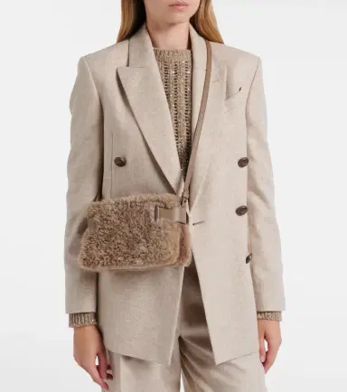Brunello Cucinelli Small shearling clutch | Thumbnail 7 Brunello Cucinelli Small shearling clutch | Thumbnail 7