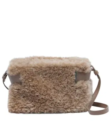 Brunello Cucinelli Small shearling clutch | Thumbnail 1 Brunello Cucinelli Small shearling clutch | Thumbnail 1