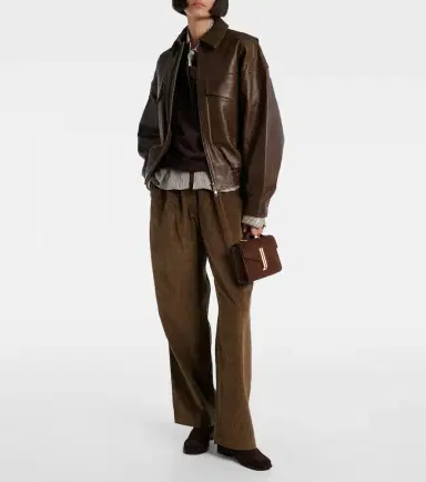 Staud Eugene leather bomber jacket | Thumbnail 4 Staud Eugene leather bomber jacket | Thumbnail 4
