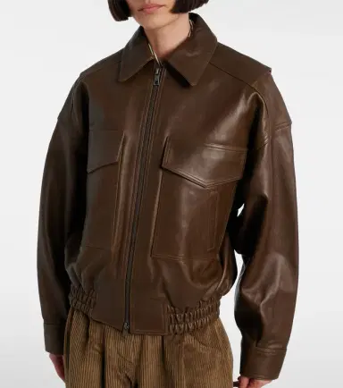 Staud Eugene leather bomber jacket | Thumbnail 6 Staud Eugene leather bomber jacket | Thumbnail 6