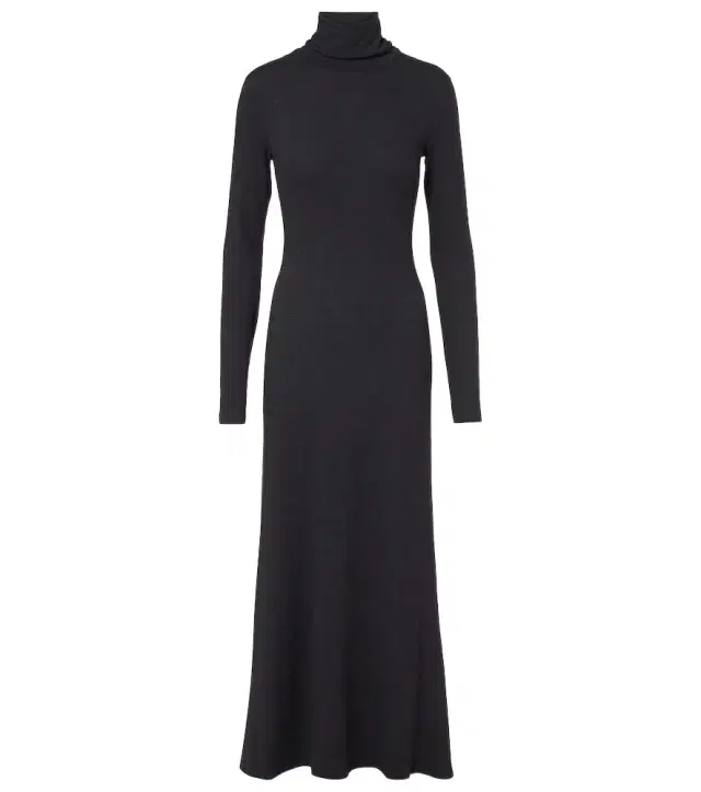 Staud Vanya turtleneck jersey maxi dress