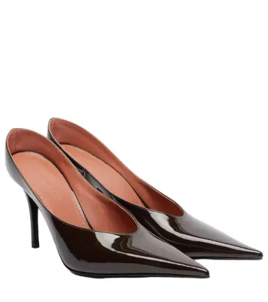 Amina Muaddi Anok 90 patent leather pumps | Thumbnail 1